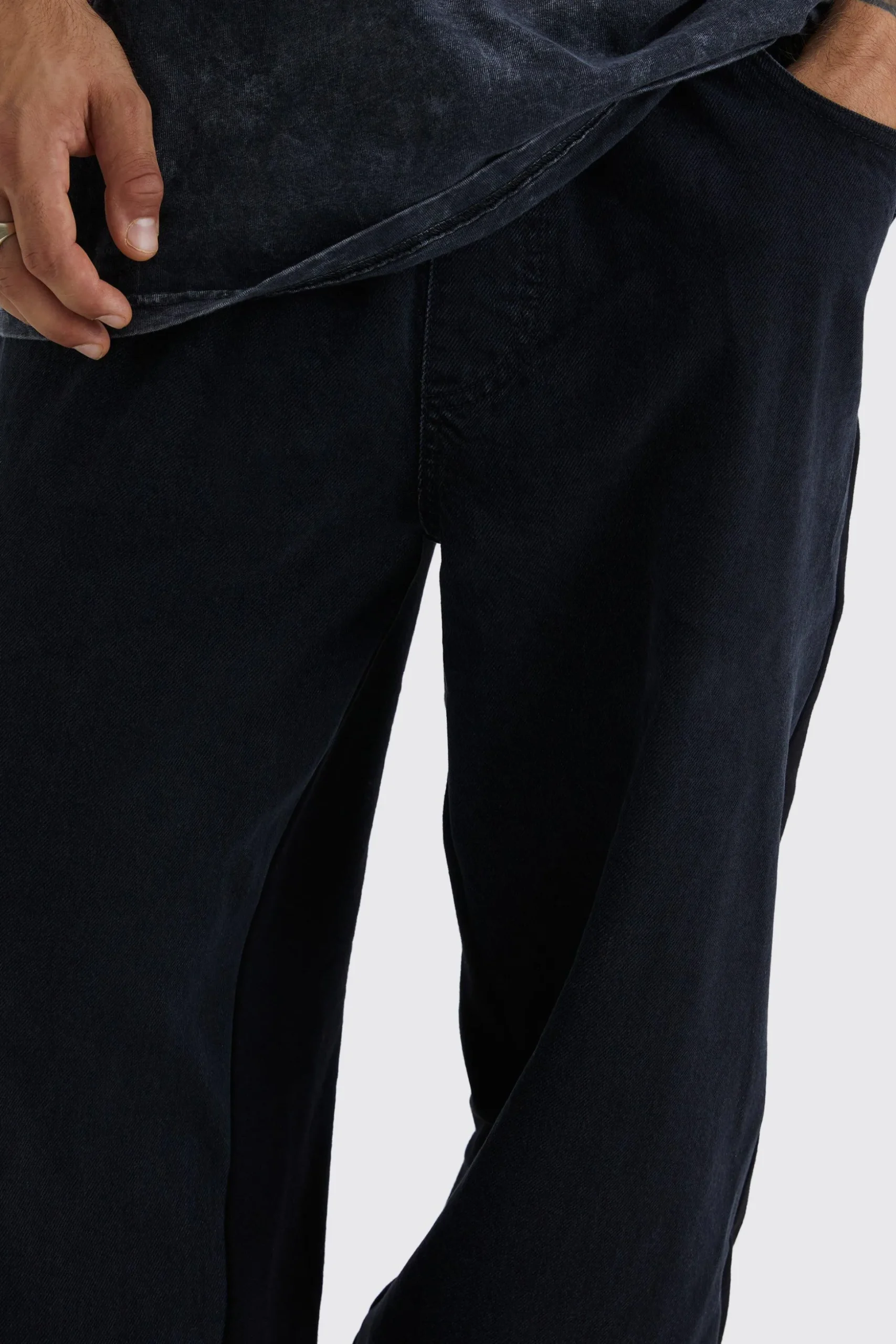 Baggy Fit Elastic Waist Hybrid Jogger Jean | BoohooMAN UK