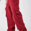 Baggy Fit Elasticated Waist Extended Drawcord Cargo Trousers | BoohooMAN UK