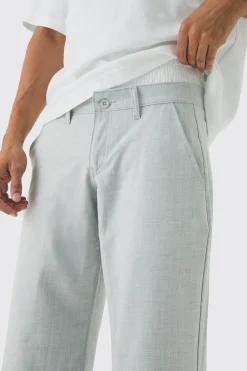 Baggy Fit Pinstripe Trouser With Boxer Double Waistband | BoohooMAN UK