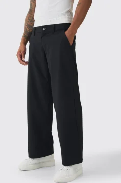 Baggy Fit Trouser With Boxer Double Waistband | BoohooMAN UK