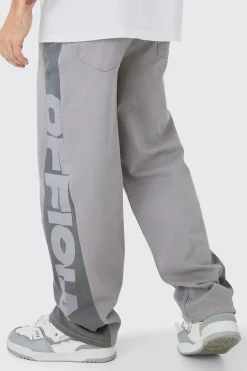 Baggy Official Cut & Sew Panel Trouser | BoohooMAN UK