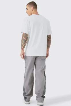 Baggy Official Cut & Sew Panel Trouser | BoohooMAN UK