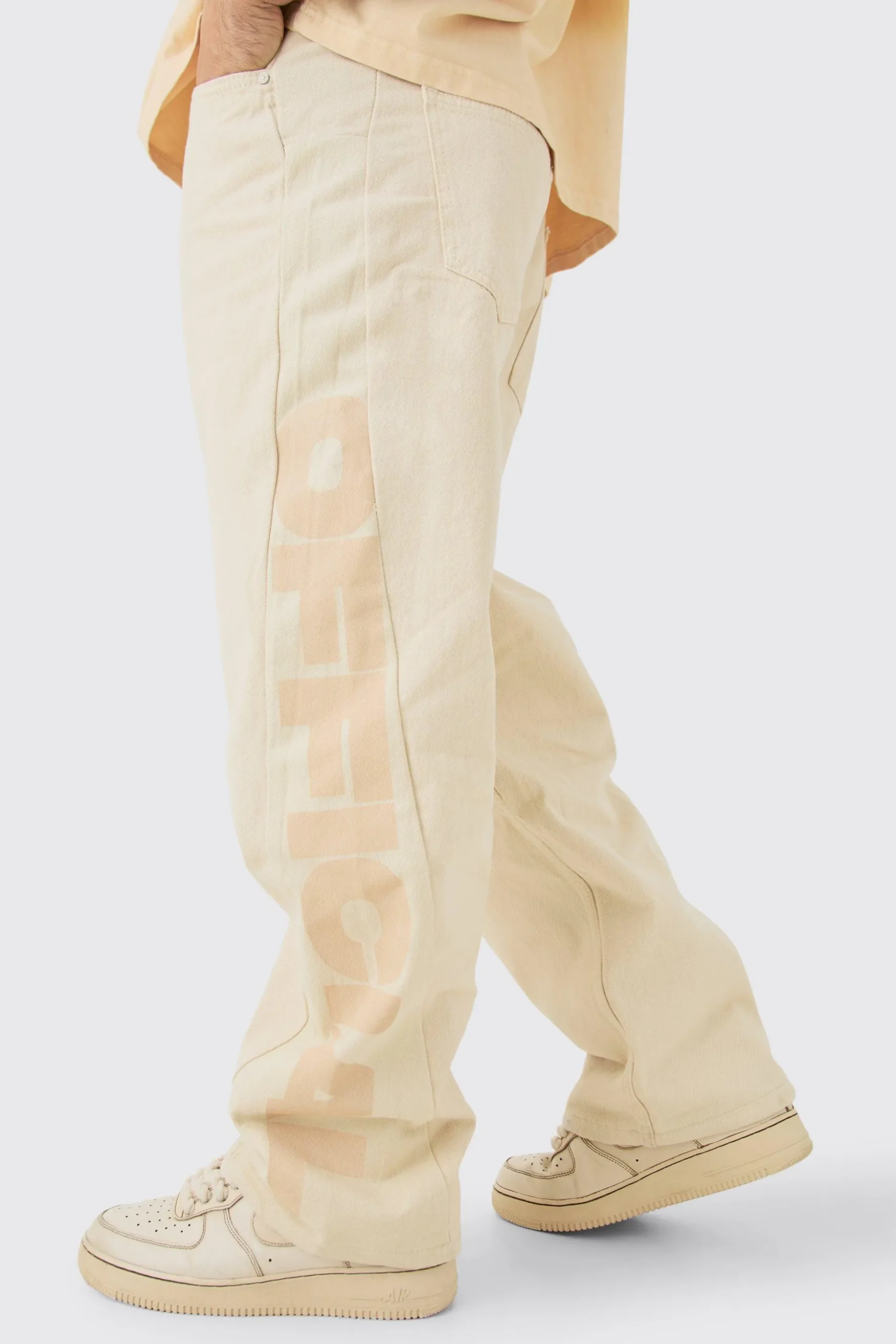 Baggy Official Cut & Sew Panel Trouser | BoohooMAN UK