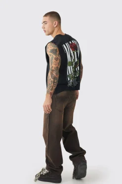 Baggy Rigid Double Waistband Denim Jeans In Brown | BoohooMAN UK