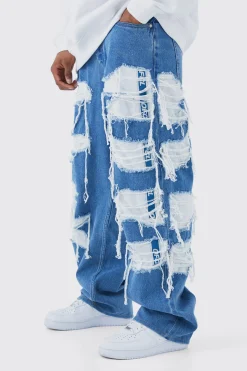 Baggy Rigid Jean With Jersey Jogger Underlay | BoohooMAN UK