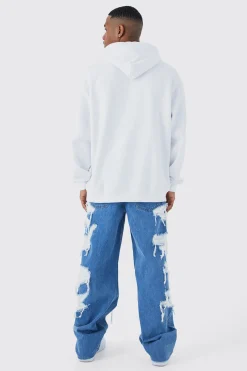 Baggy Rigid Jean With Jersey Jogger Underlay | BoohooMAN UK