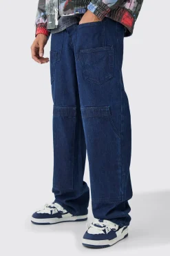 Baggy Rigid Multi Pocket Carpenter Jeans | BoohooMAN UK