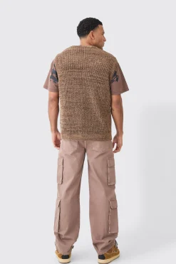 Baggy Rigid Overdyed Multi Cargo Jeans | BoohooMAN UK