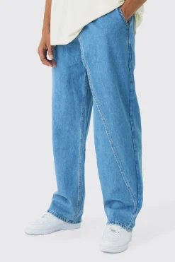 Baggy Rigid Overlay Jeans | BoohooMAN UK