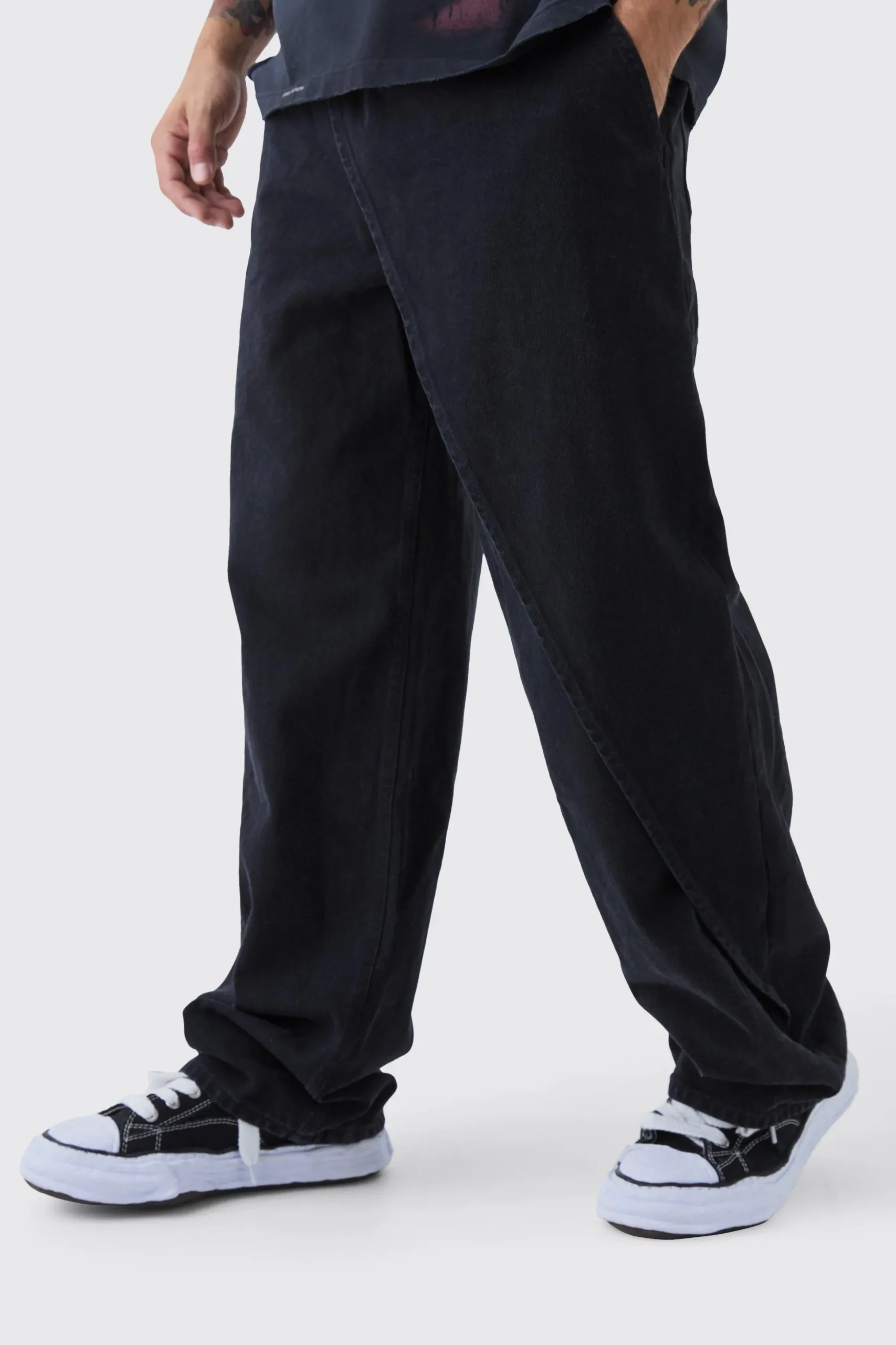 Baggy Rigid Overlay Jeans | BoohooMAN UK