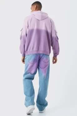 Baggy Rigid Pink Tint Jeans In Antique Blue | BoohooMAN UK