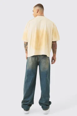 Baggy Rigid Ripped Denim Jean In Antique Wash | BoohooMAN UK