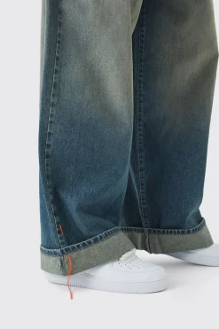 Baggy Rigid Stitch Detail Denim Jeans | BoohooMAN UK