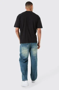 Baggy Rigid Tinted Denim Jeans | BoohooMAN UK