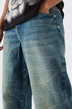 Baggy Rigid Tinted Denim Jeans | BoohooMAN UK
