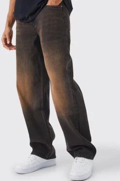 Baggy Rigid Washed Jeans | BoohooMAN UK
