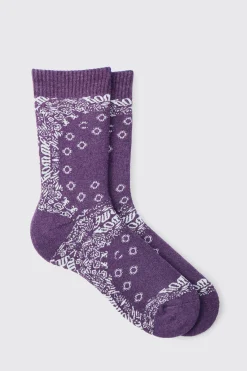 Bandana Print Socks | BoohooMAN UK