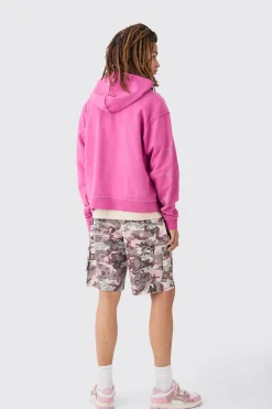 Bandanna Camo Fixed Waist Cargo Shorts | BoohooMAN UK