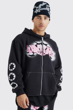 Barbed Wire Jacquard Beanie | BoohooMAN UK