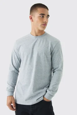 Basic Crew Neck Long Sleeve T-shirt | BoohooMAN UK