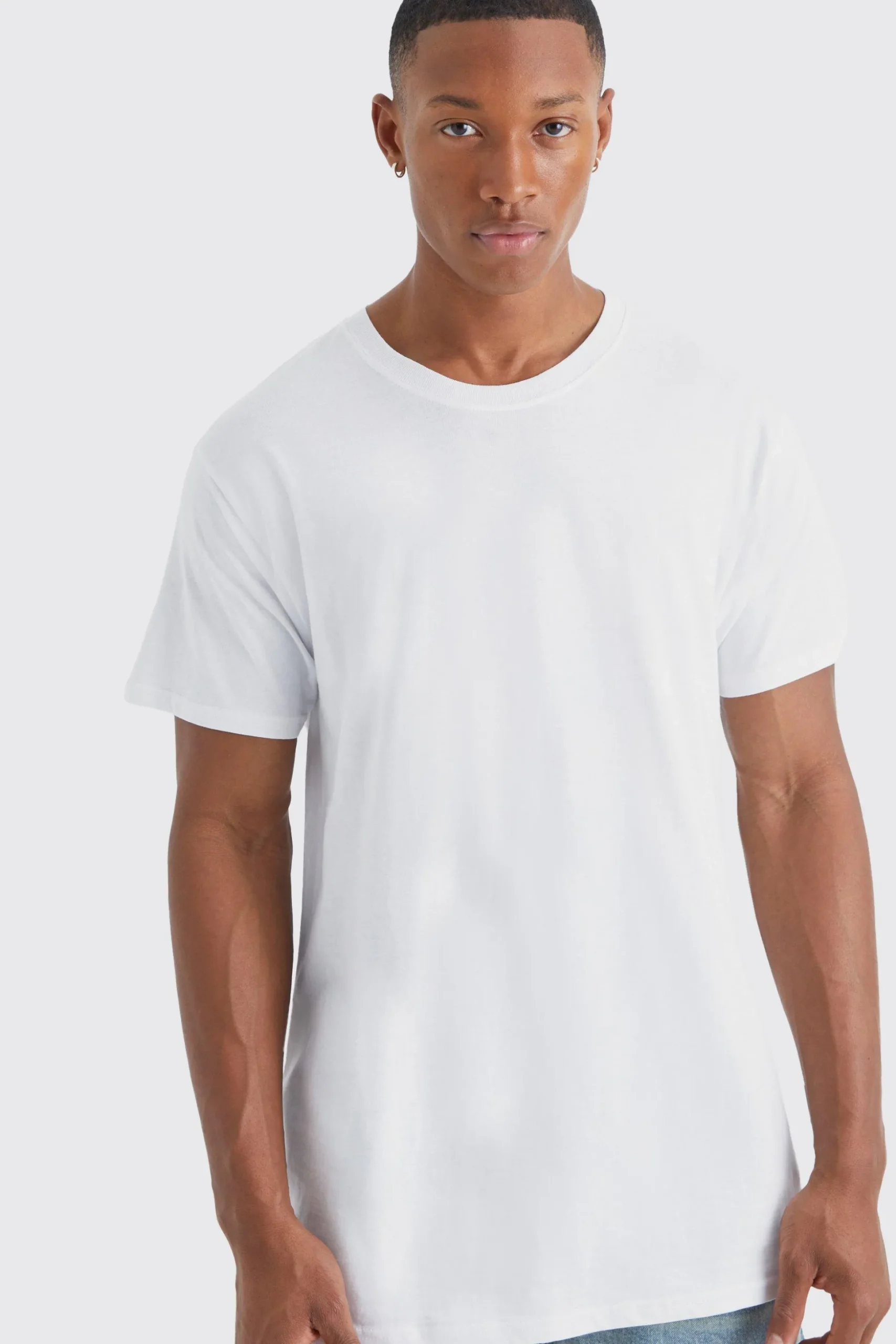 Basic Crew Neck T-shirt | BoohooMAN UK