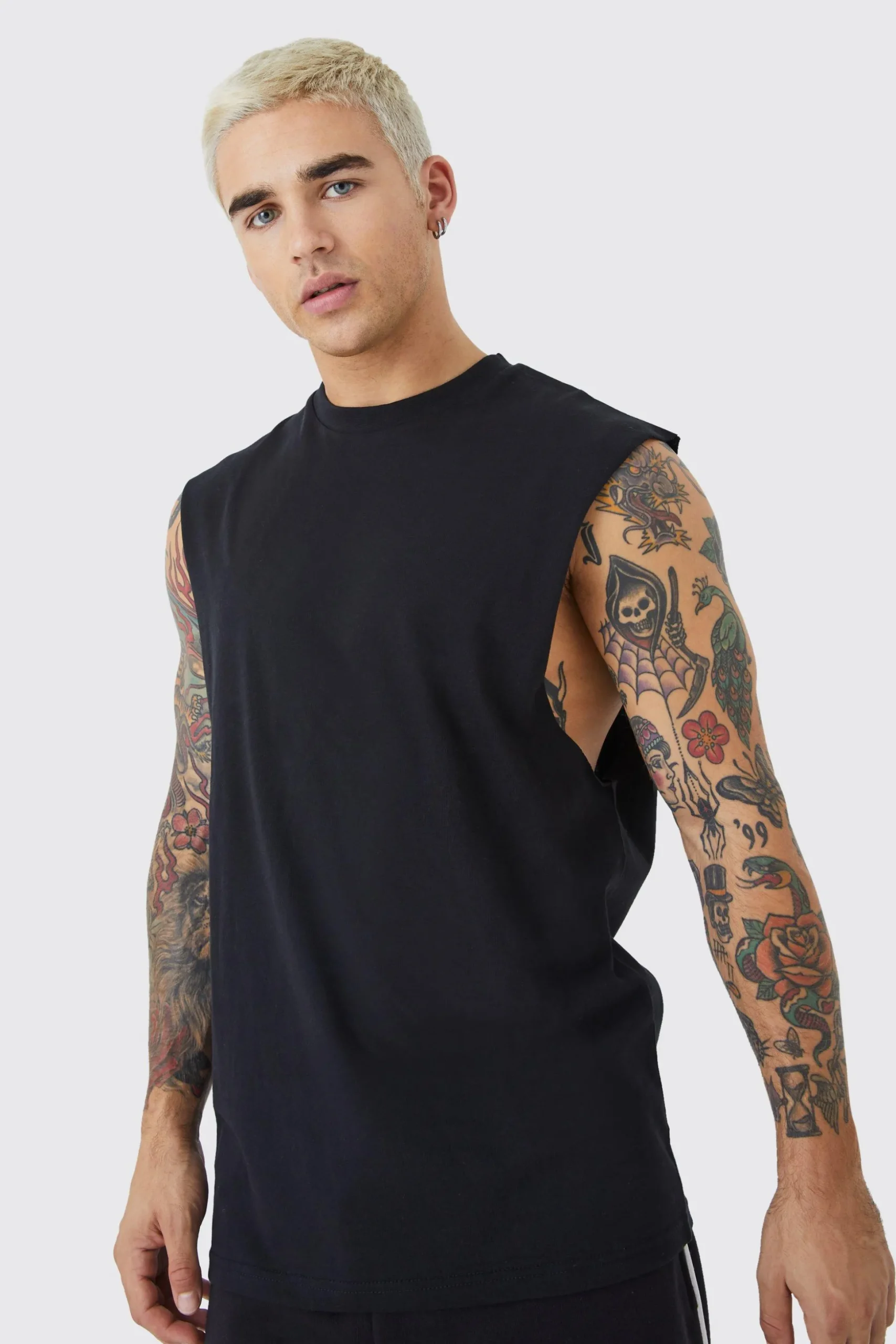Basic Drop Armhole Tank | BoohooMAN UK