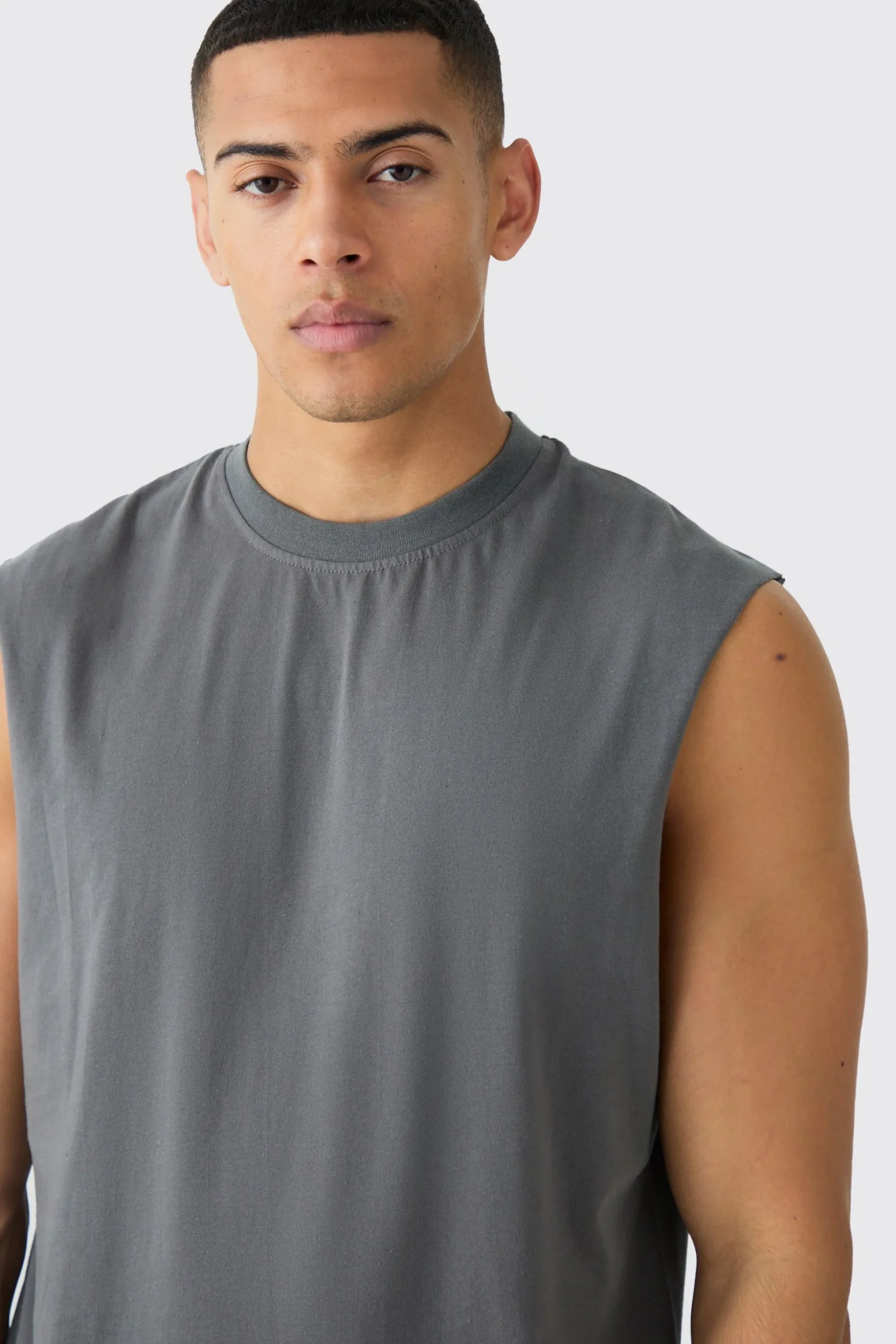 Basic Drop Armhole Tank | BoohooMAN UK