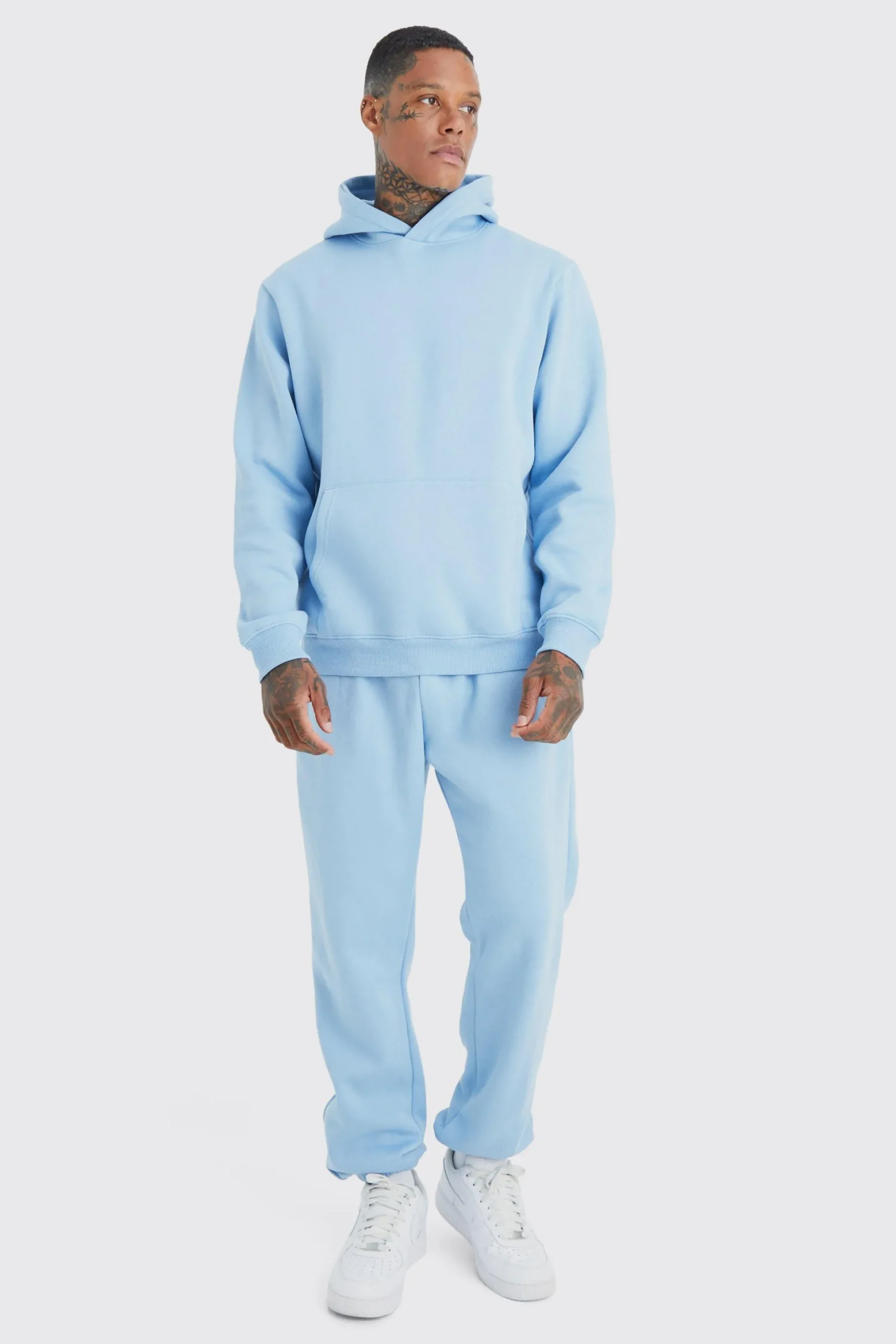 Basic Hooded Tracksuit | BoohooMAN UK