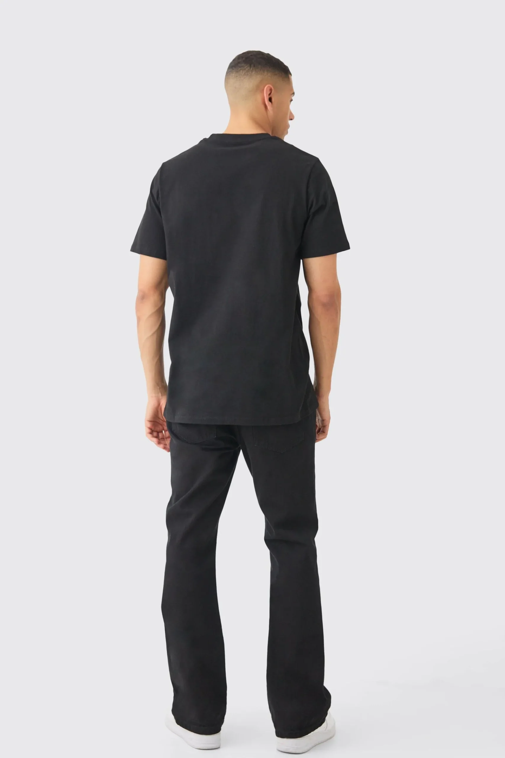 Basic Longline Crew Neck T-shirt | BoohooMAN UK