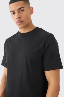 Basic Longline Crew Neck T-shirt | BoohooMAN UK