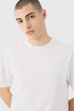 Basic Longline Crew Neck T-shirt | BoohooMAN UK