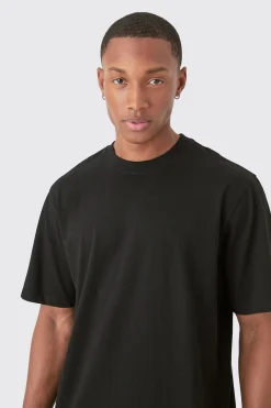 Basic Longline Crew Neck T-shirt | BoohooMAN UK