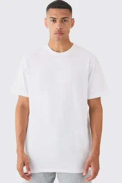 Basic Longline Crew Neck T-shirt | BoohooMAN UK