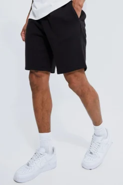Basic Loose Fit Mid Length Jersey Short | BoohooMAN UK