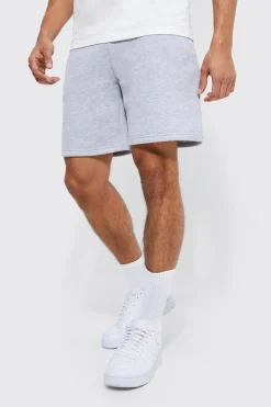 Basic Loose Fit Mid Length Jersey Short | BoohooMAN UK