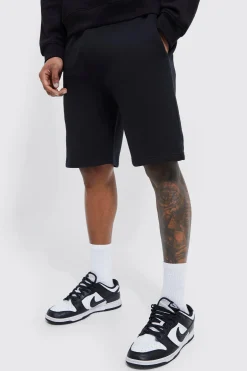 Basic Loose Fit Mid Length Jersey Short | BoohooMAN UK