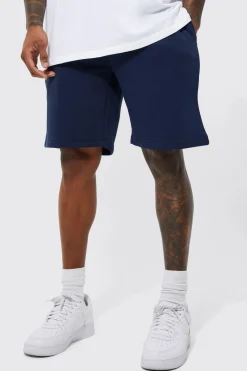 Basic Loose Fit Mid Length Jersey Short | BoohooMAN UK
