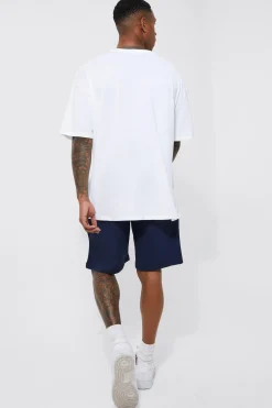 Basic Loose Fit Mid Length Jersey Short | BoohooMAN UK
