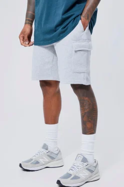 Basic Loose Mid Length Jersey Cargo Short | BoohooMAN UK