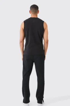 Basic Man Signature Tank | BoohooMAN UK