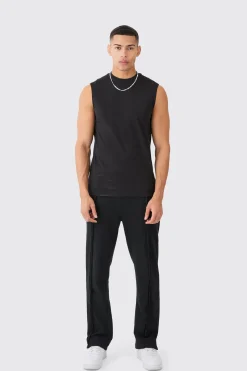 Basic Man Signature Tank | BoohooMAN UK
