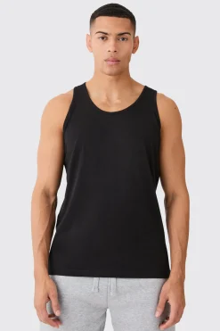 Basic Man Signature Vest | BoohooMAN UK