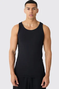 Basic Muscle Fit Vest | BoohooMAN UK