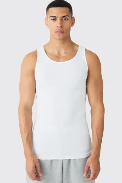 Basic Muscle Fit Vest | BoohooMAN UK