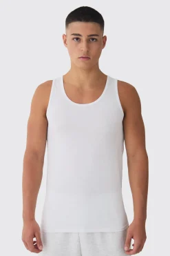 Basic Muscle Fit Vest | BoohooMAN UK