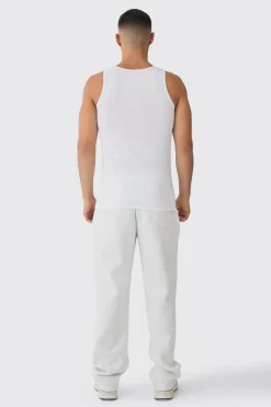 Basic Muscle Fit Vest | BoohooMAN UK