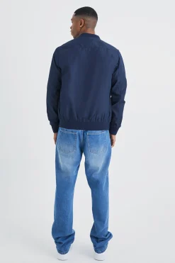 Basic Nylon Bomber Jacket | BoohooMAN UK
