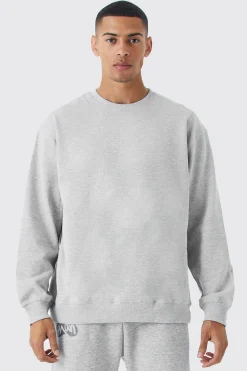 Basic Oversized Crew Neck Sweatshirt | BoohooMAN UK