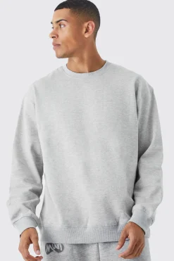 Basic Oversized Crew Neck Sweatshirt | BoohooMAN UK