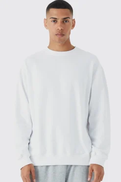 Basic Oversized Crew Neck Sweatshirt | BoohooMAN UK